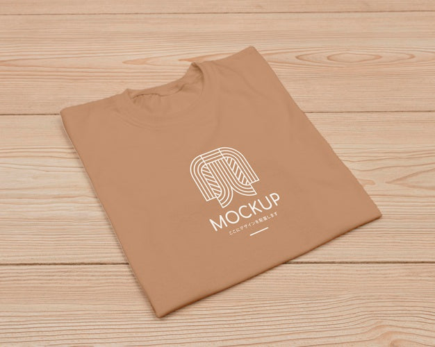 Flat Lay Of T-Shirt Concept Mock-Up Psd