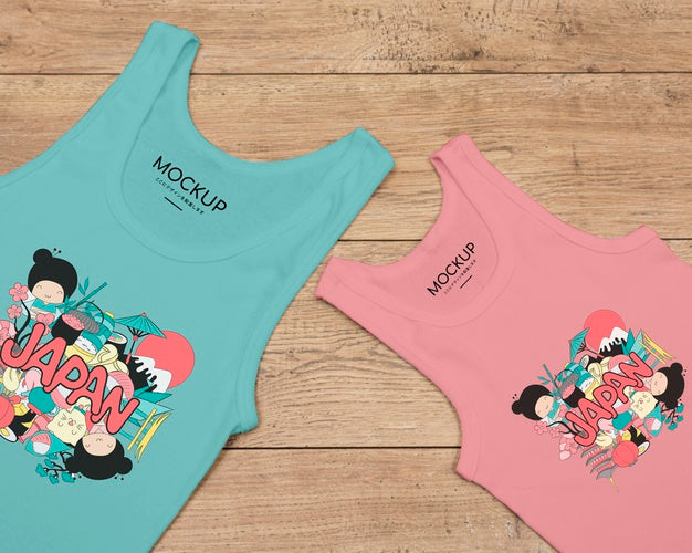 Flat Lay Of T-Shirt Concept Mock-Up Psd