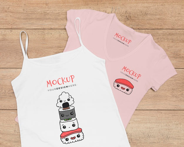 Flat Lay Of T-Shirt Concept Mock-Up Psd