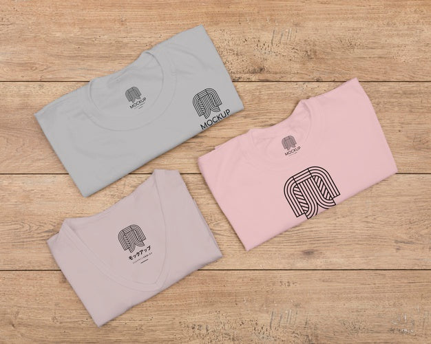 Flat Lay Of T-Shirt Concept Mock-Up Psd