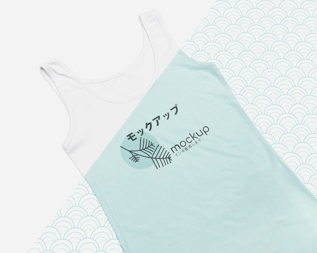 Flat Lay Of T-Shirt Concept Mock-Up Psd