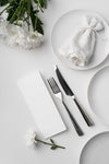 Flat Lay Of Table Arrangement With Spring Menu Mock-Up And Cutlery Psd