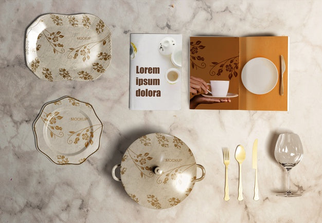 Flat Lay Of Thanksgiving Concept On Marble Background Psd