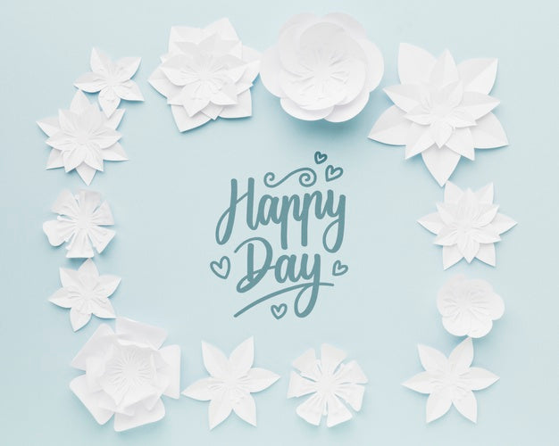 Flat Lay Of Wedding Concept Mock-Up Psd