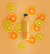Flat Lay Orange And Lemon Smoothie Mock-Up Psd