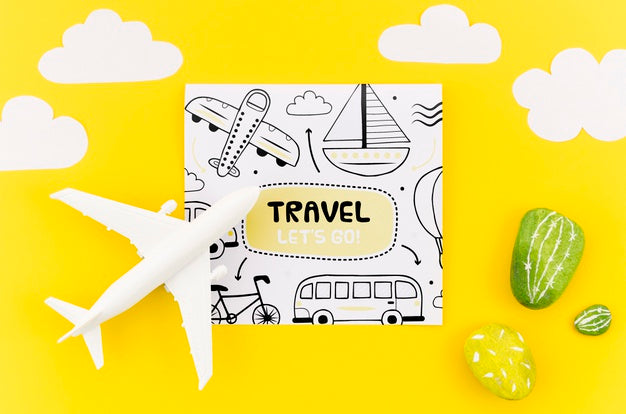 Flat Lay Paper Mockup For Summer Concepts Psd