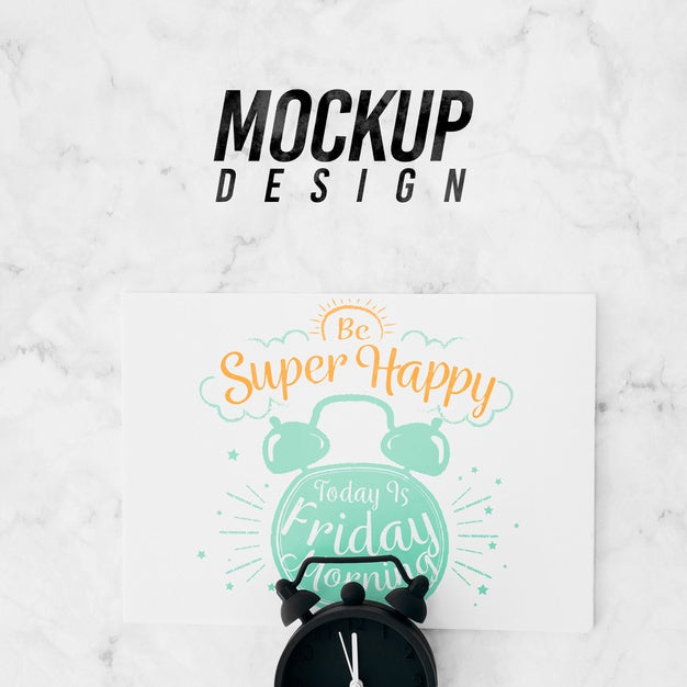Flat Lay Paper Mockup On Workspace Psd