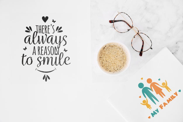 Flat Lay Paper Mockup On Workspace Psd