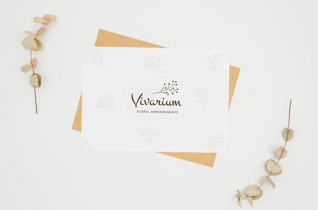 Flat Lay Paper On White Background Psd