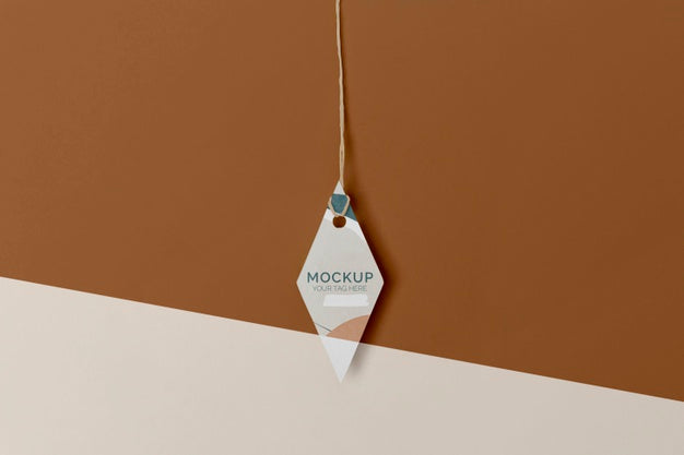 Flat Lay Product Tag Mock-Up Psd