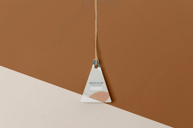 Flat Lay Product Tag Mock-Up Psd