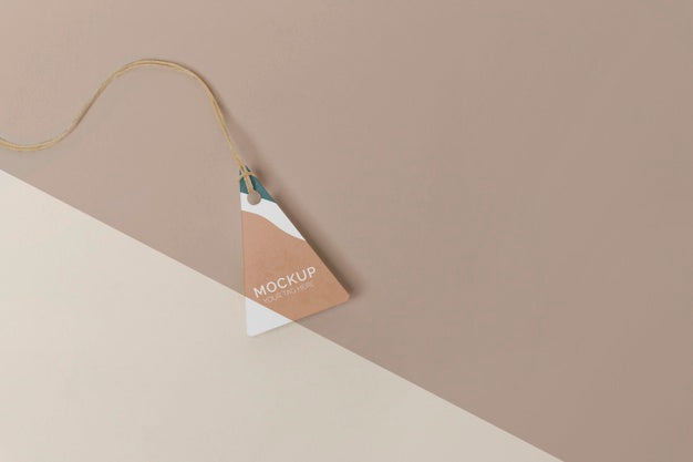Flat Lay Product Tag Mock-Up Psd