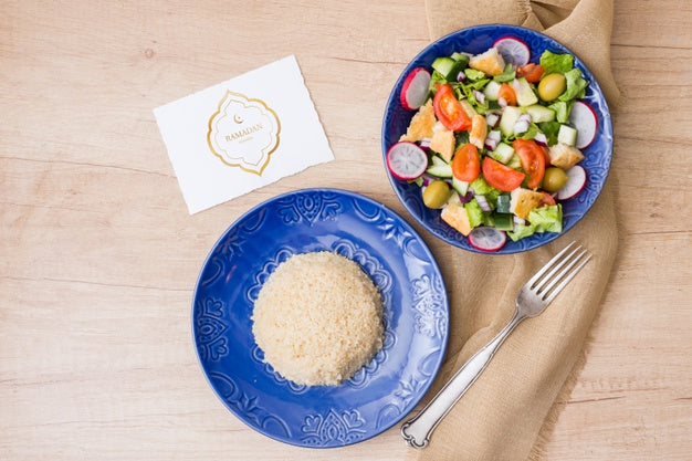 Flat Lay Ramadan Composition With Card Mockup Psd