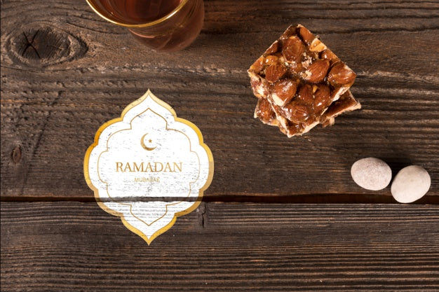 Flat Lay Ramadan Composition With Copyspace Psd