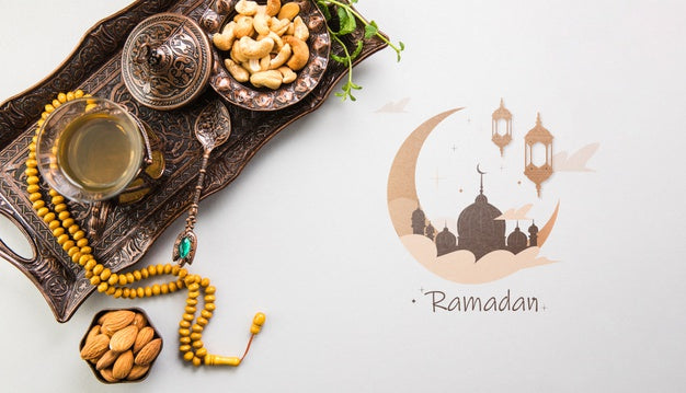 Flat Lay Ramadan Composition With Copyspace Psd