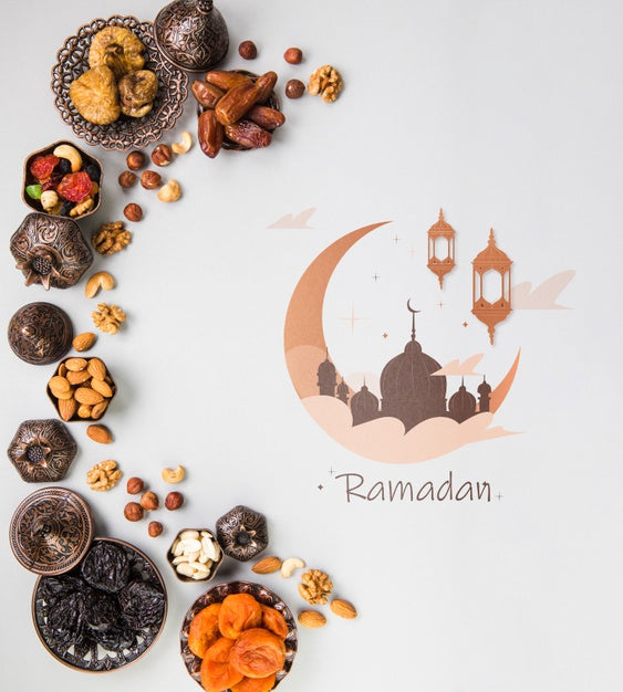 Flat Lay Ramadan Composition With Copyspace Psd