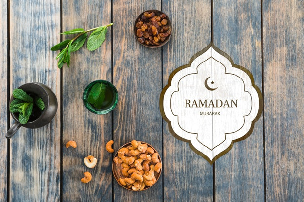Flat Lay Ramadan Mockup For Logo Psd
