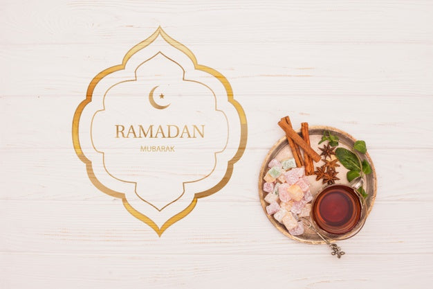 Flat Lay Ramadan Mockup For Logo Psd