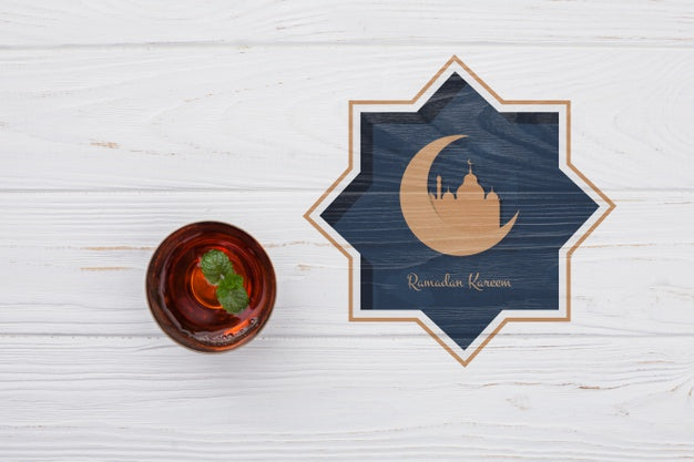 Flat Lay Ramadan Mockup For Logo Psd