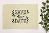 Flat Lay Save The Date Lettering Mock-Up Psd