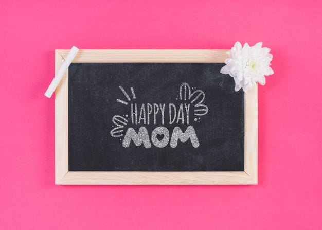 Flat Lay Slate Mockup For Easter Psd