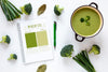 Flat Lay Soup With Arrangement Of Ingredients And Recipe Mock-Up Psd