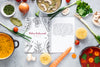 Flat Lay Soup With Assortment Of Ingredients And Recipe Mock-Up Psd