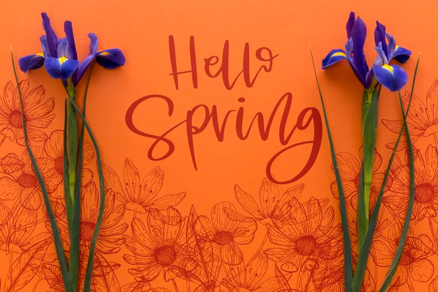 Flat Lay Spring Mockup With Copyspace Psd