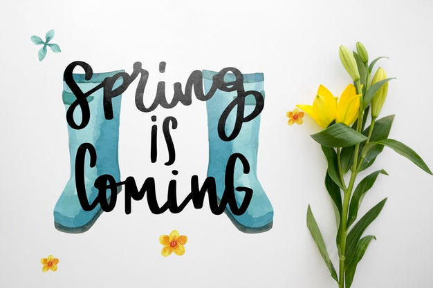 Flat Lay Spring Mockup With Copyspace Psd