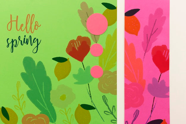 Flat Lay Spring Mockup With Copyspace Psd