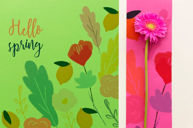 Flat Lay Spring Mockup With Copyspace Psd