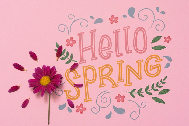 Flat Lay Spring Mockup With Copyspace Psd