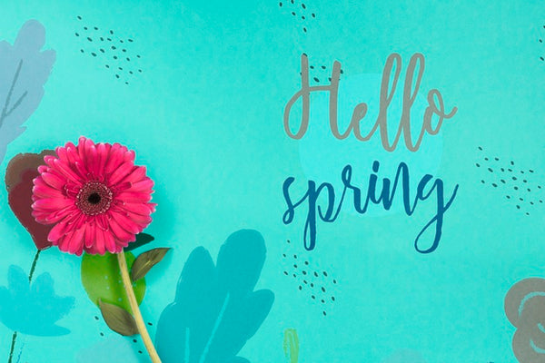 Flat Lay Spring Mockup With Copyspace Psd - Mockup Hunt
