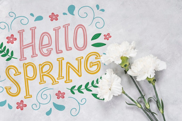 Flat Lay Spring Mockup With Copyspace Psd