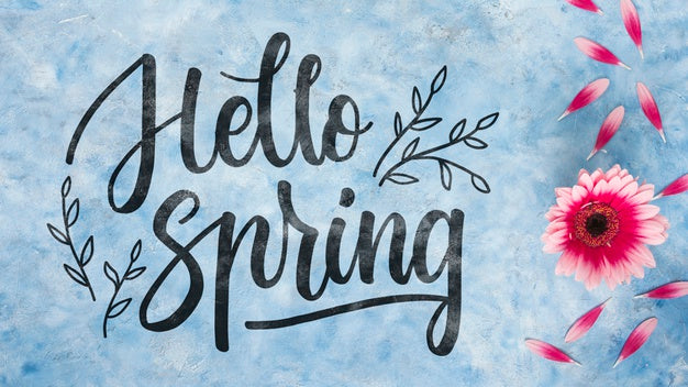 Flat Lay Spring Mockup With Copyspace Psd