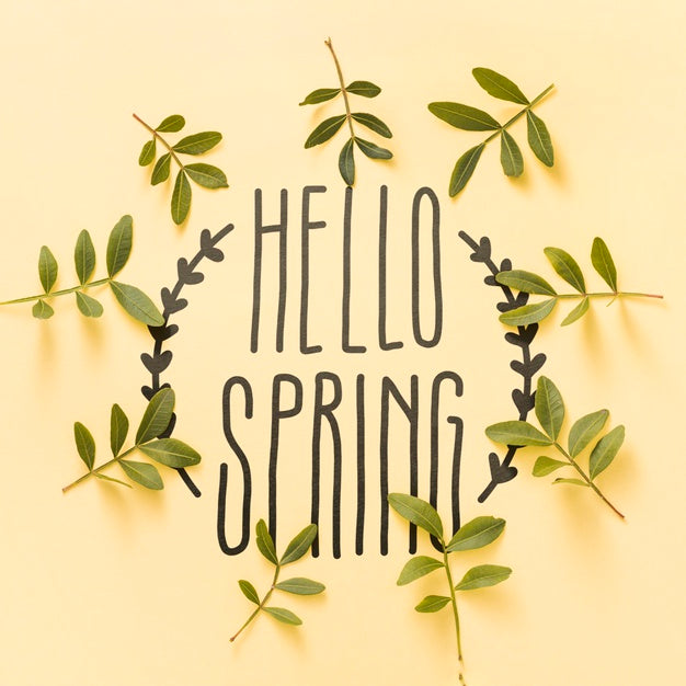 Flat Lay Spring Mockup With Copyspace Psd