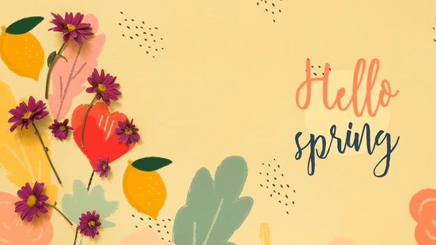 Flat Lay Spring Mockup With Copyspace Psd