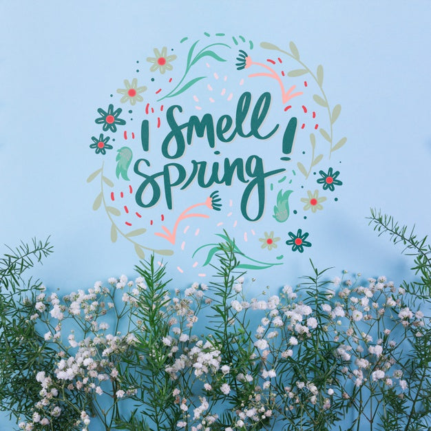 Flat Lay Spring Mockup With Copyspace Psd