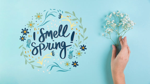 Flat Lay Spring Mockup With Copyspace Psd