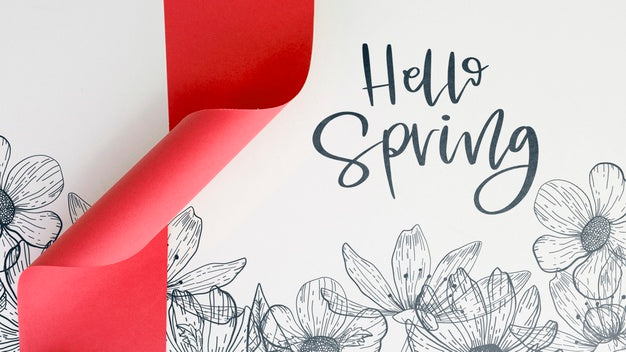 Flat Lay Spring Mockup With Copyspace Psd