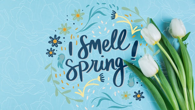 Flat Lay Spring Mockup With Copyspace Psd