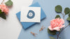 Flat Lay Stationery And Beautiful Flowers Psd