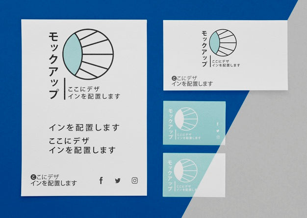 Flat Lay Stationery Documents With Logo Mock-Up Psd