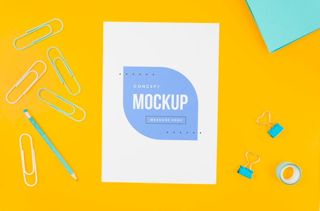 Flat Lay Stationery Mock-Up Psd