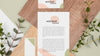 Flat Lay Stationery With Leaves And Wood Psd