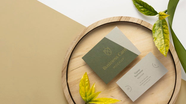 Flat Lay Stationery With Wood And Copy Space Psd