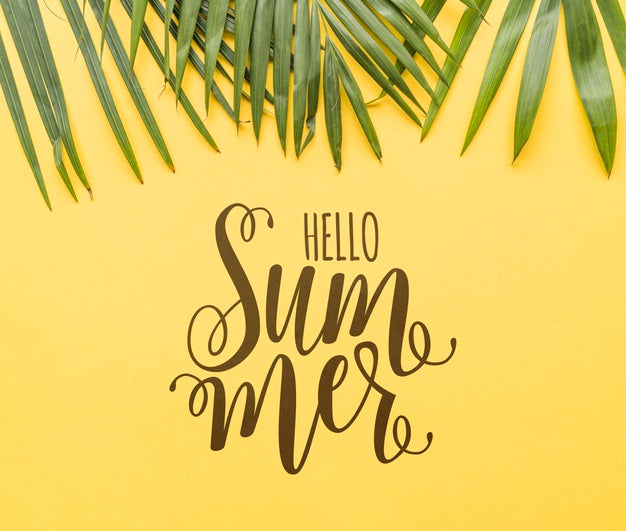 Flat Lay Summer Background With Copyspace Psd