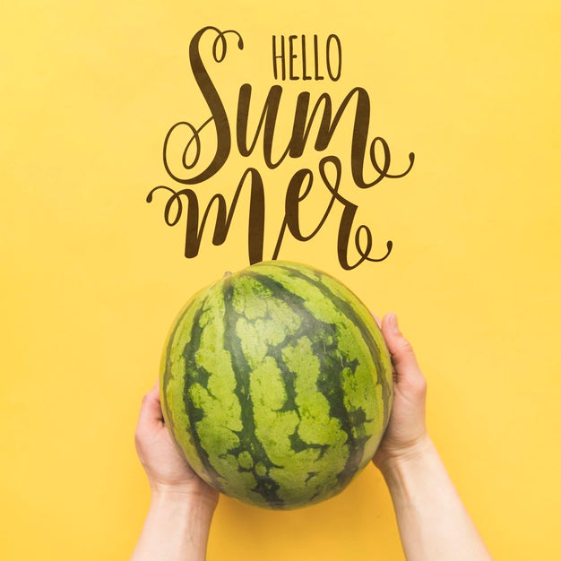 Flat Lay Summer Background With Exotic Fruits Psd