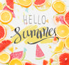 Flat Lay Summer Background With Exotic Fruits Psd