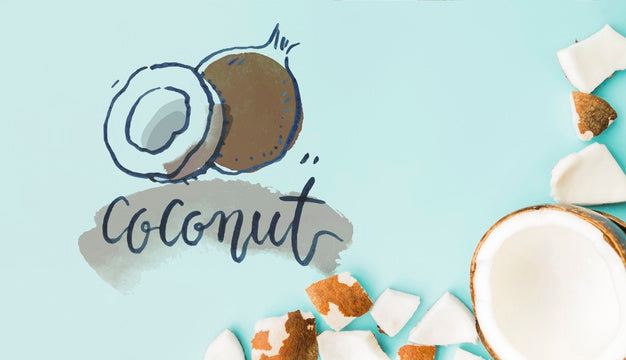 Flat Lay Summer Background With Exotic Fruits Psd